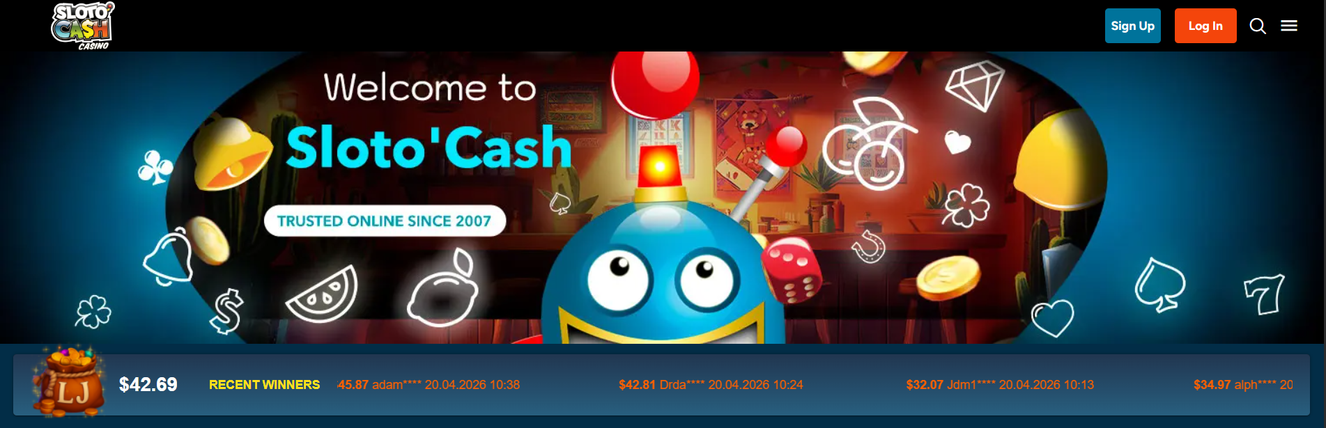 Sloto Cash Casino screenshot